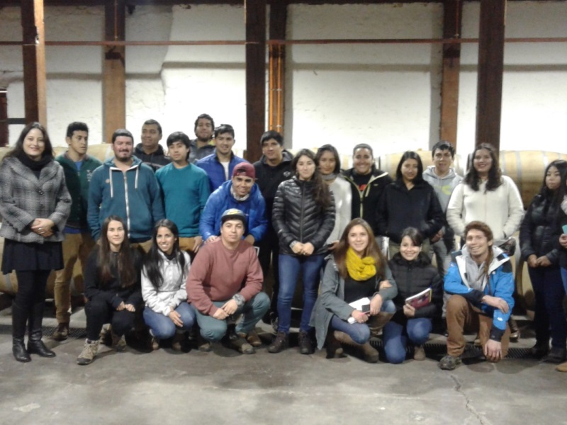 Estudiantes de la carrera de Técnico Agrícola y Ganadero de Santo Tomás Temuco visitaron Viña Santa Berta en Chillán