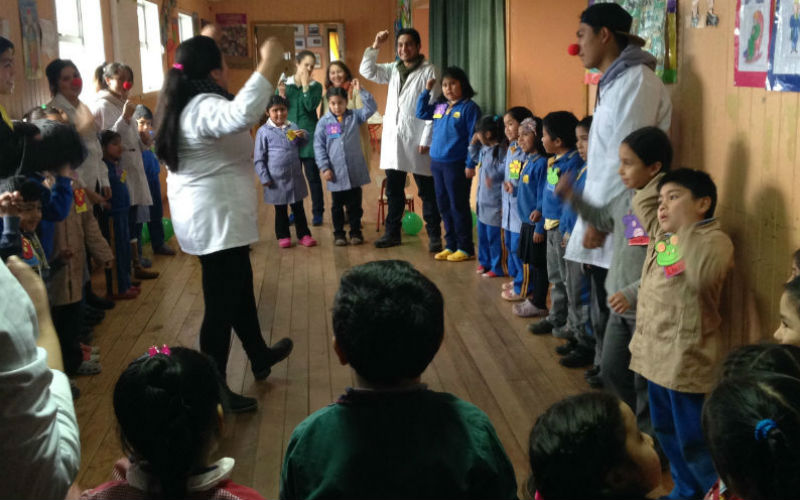 “jornada educativa” en la Escuela Rural Cancha Larga realizan alumnas de Enfermería de la UST Osorno