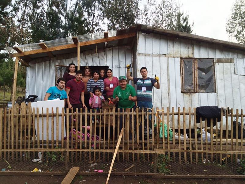 Estudiantes de Santo Tomás participaron en Trabajos Voluntarios de Invierno en Galvarino