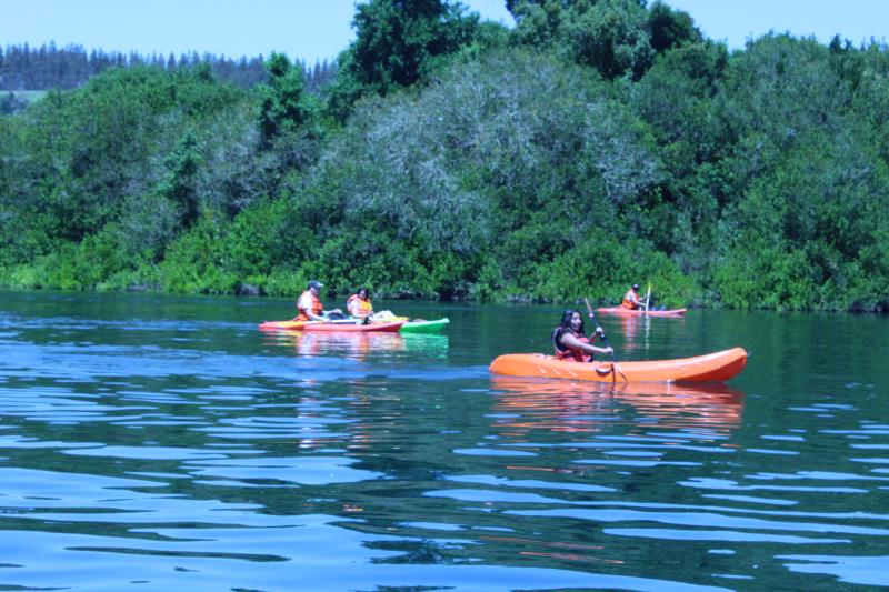 Turistas disfrutaron de muestra costumbrista y encuentro “Trumao – Kayak”