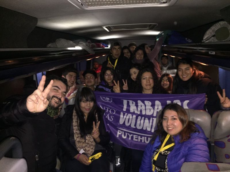 Estudiantes de Santo Tomás Temuco salen en ayuda de los habitantes de la comuna de Puyehue