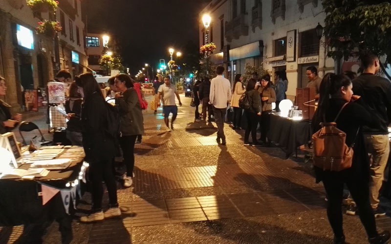 Colectivo de estudiantes de Diseño Gráfico fue parte de boulevard ”Noche de diseño”