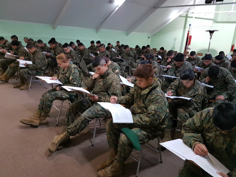 Más de un centenar de conscriptos del Regimiento Sangra realizan Ensayo PSU