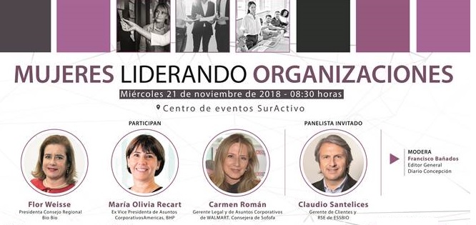 María Olivia Recart expondrá en Seminario de Mujeres Líderes en Concepción