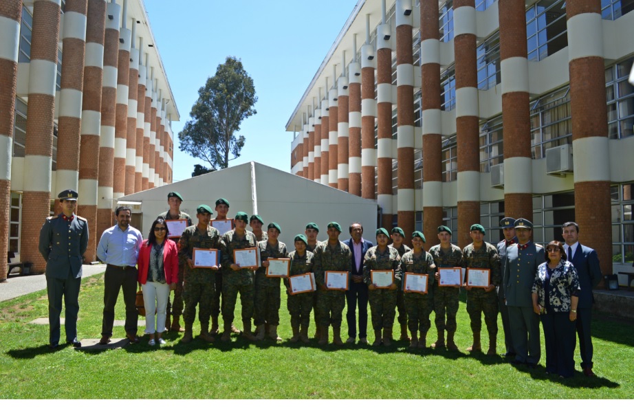 Jóvenes conscriptos del destacamento n°8 Tucapel, se certificaron como guardaparques