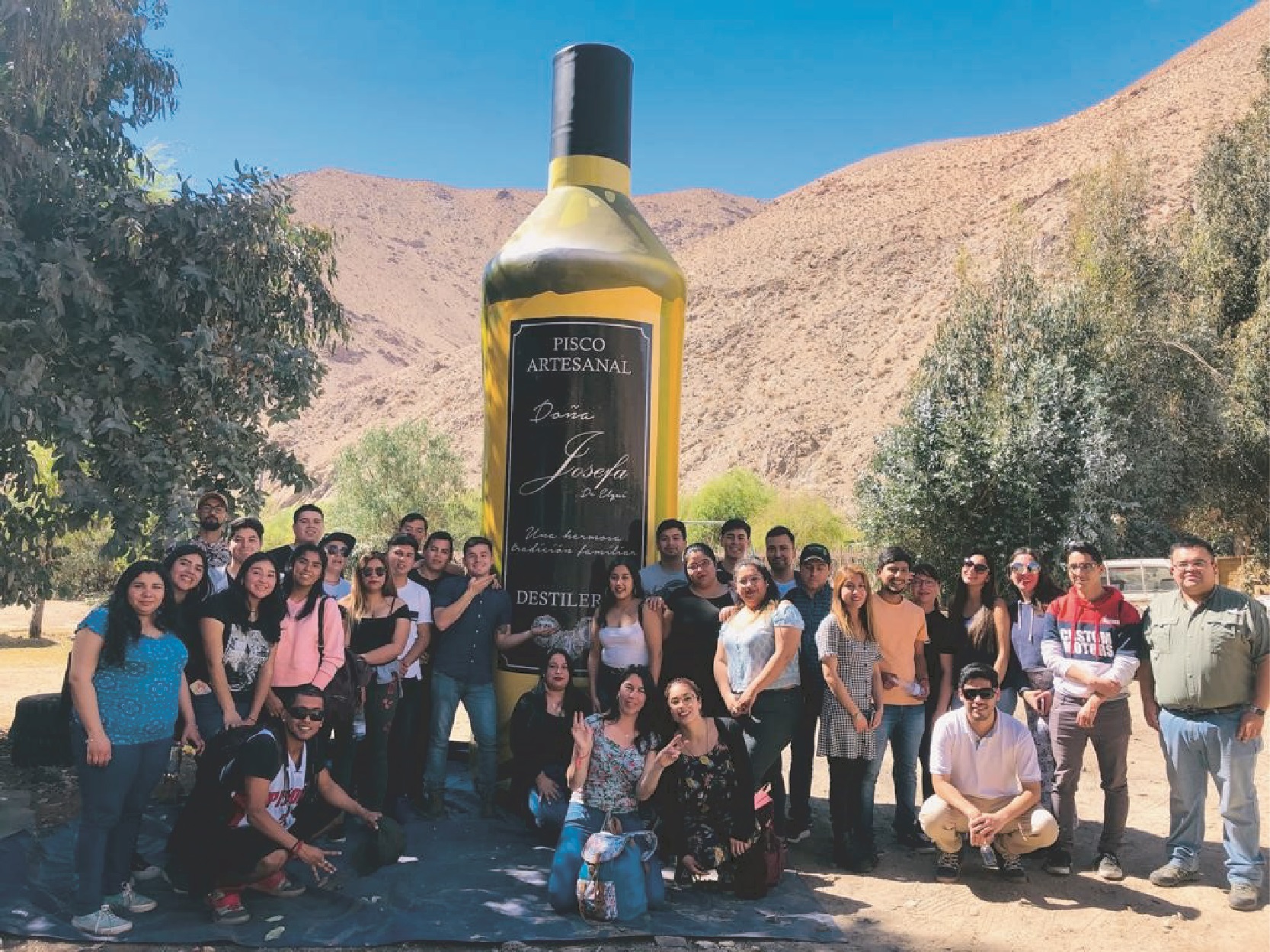 Gira Tecnológica de alumnos Instituto Profesional y Universidad Santo Tomás, Pisquera Doña Josefa de Elqui, Pisco Elqui.