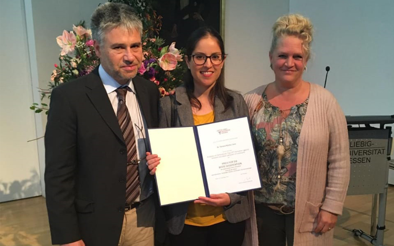 Universidad Alemana premió a académica de Medicina Veterinaria de la UST Talca por su tesis doctoral