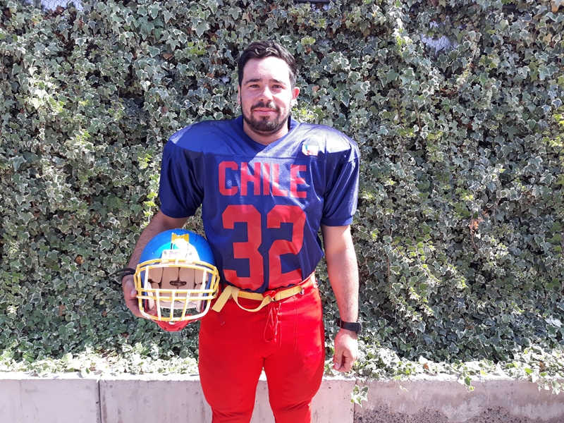Tomasino de sede Curicó es uno de los seleccionados nacionales de Fútbol Americano que viajará a representar a Chile.