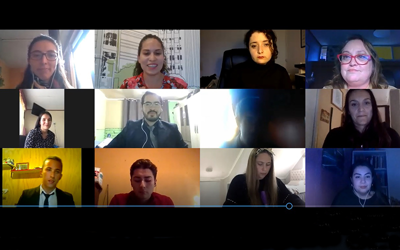 Alumnos de último año de Derecho participan en simulación online de audiencia preparatoria ante Tribunales de Familia