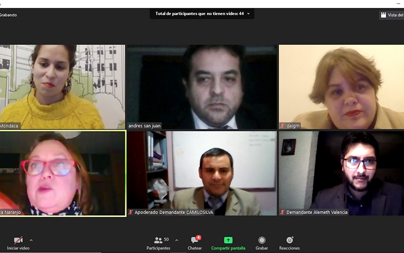 Simulación online de audiencia organizada por Derecho de UST Viña del Mar congregó a representantes de otras sedes y carreras