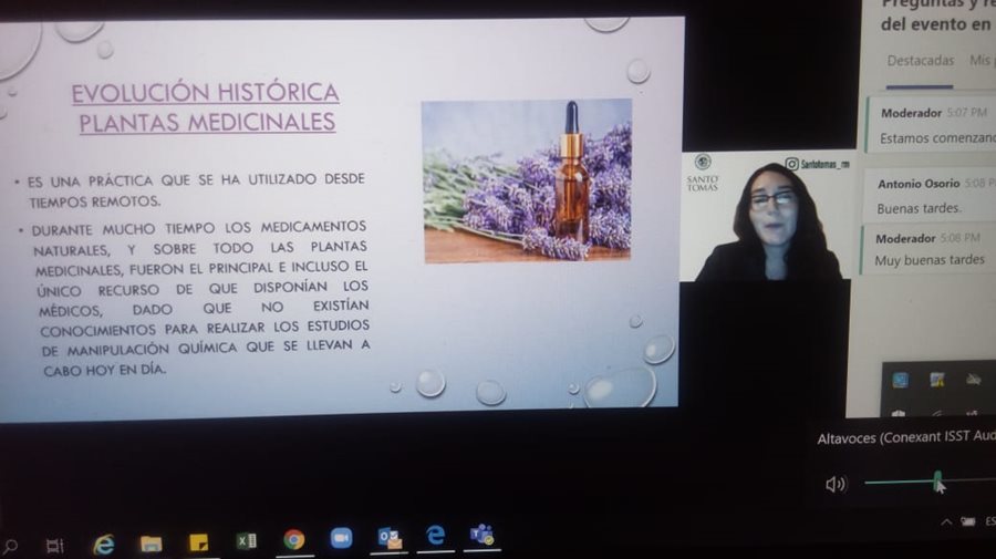 Santo Tomás impartió Taller virtual de Aromaterapia y Fitoterapia