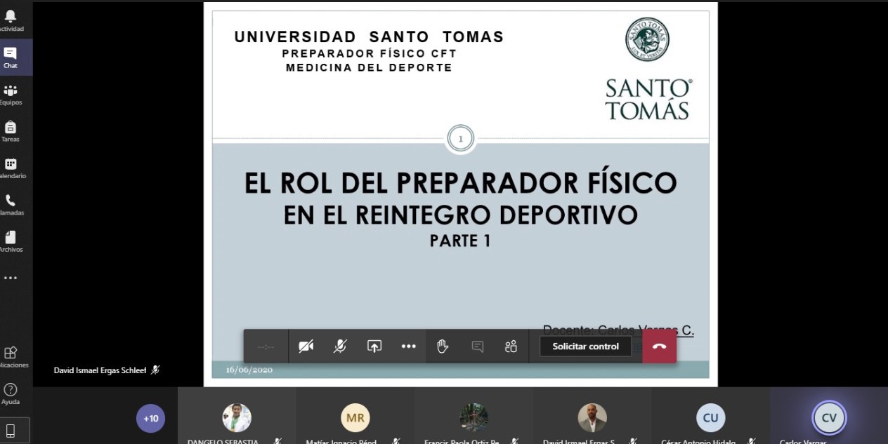 Área de Actividad Física y Deportes de Santo Tomás realiza ciclo de Charlas online