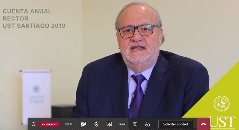 Rector UST Santiago entregó Cuenta Anual 2019 con emotivo discurso