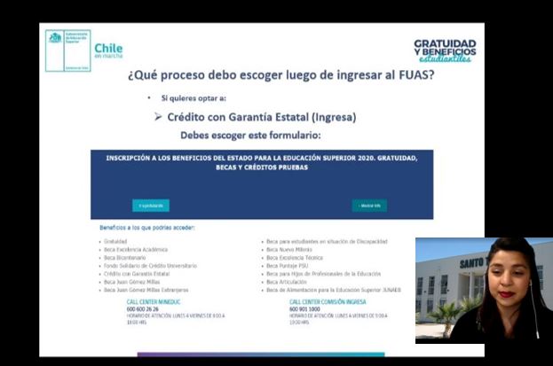 Santo Tomás enseñó a estudiantes cómo llenar el FUAS