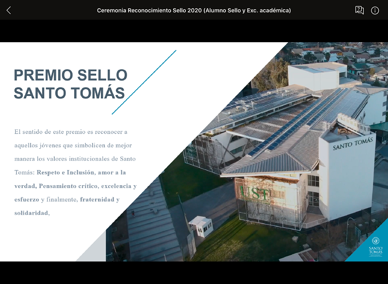 Estudiantes Sello de Santo Tomás San Joaquín fueron reconocidos en Ceremonia virtual