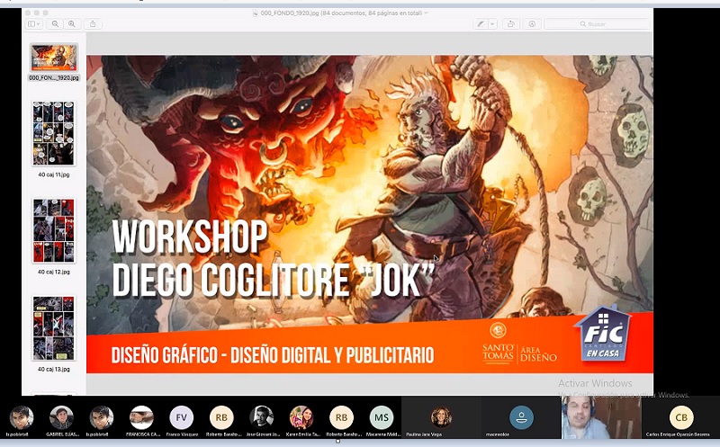Con workshop de Diego Coglitore “Jok” FIC Santiago da puntapié inicial para lo que será su novena edición