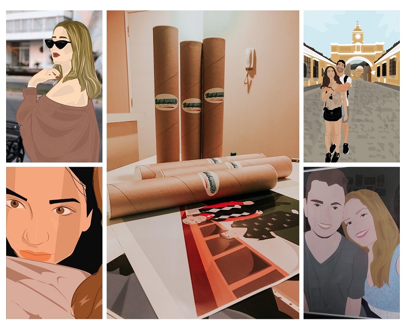 “Ilustra tu recuerdo” se llama el emprendimiento que la estudiante de Publicidad creó en pandemia