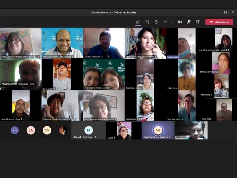 Alta convocatoria tuvo conversatorio virtual para dirigentes sociales