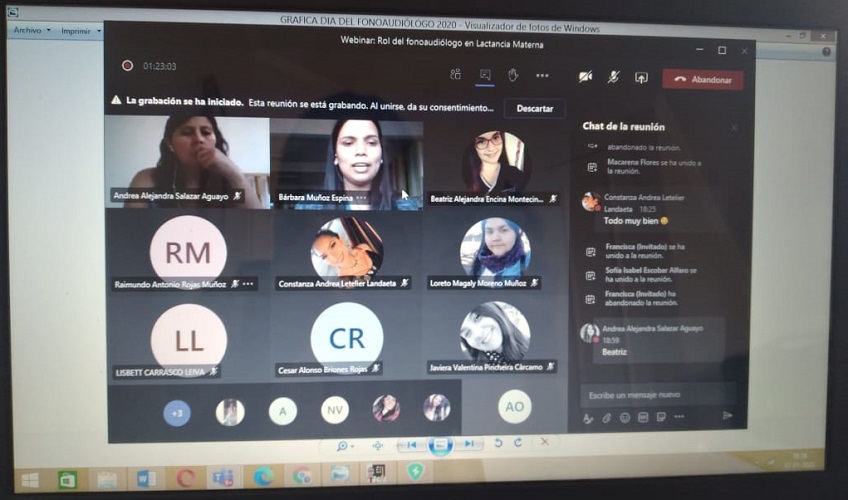 Estudiantes y egresados actualizaron conocimientos en webinar “Rol del Fonoaudiólogo en Lactancia Materna”