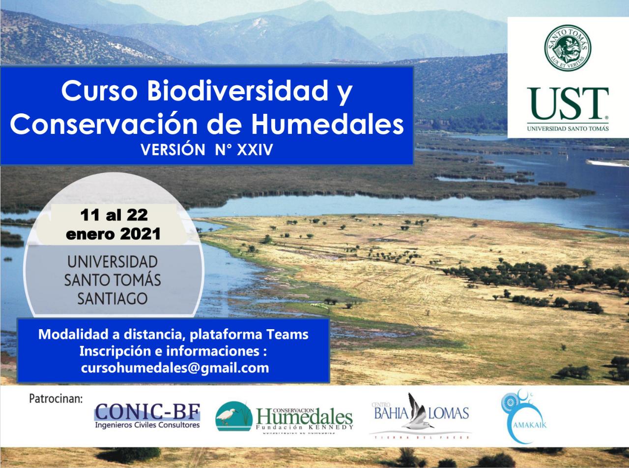 Del 11 al 22 de enero se llevará a cabo la XXIV versión del curso Biodiversidad y Conservación de Humedales de la Facultad de Ciencias UST