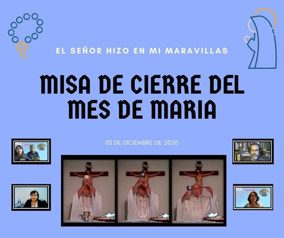 Más de un centenar de personas se reúnen virtualmente en Santa Misa para cerrar Mes de María