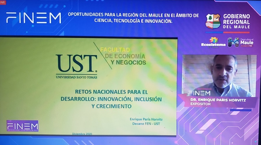 Decano de la Facultad de Economía y Negocios de la UST expuso sobre los Retos Nacionales para el Desarrollo en FINEM 2020