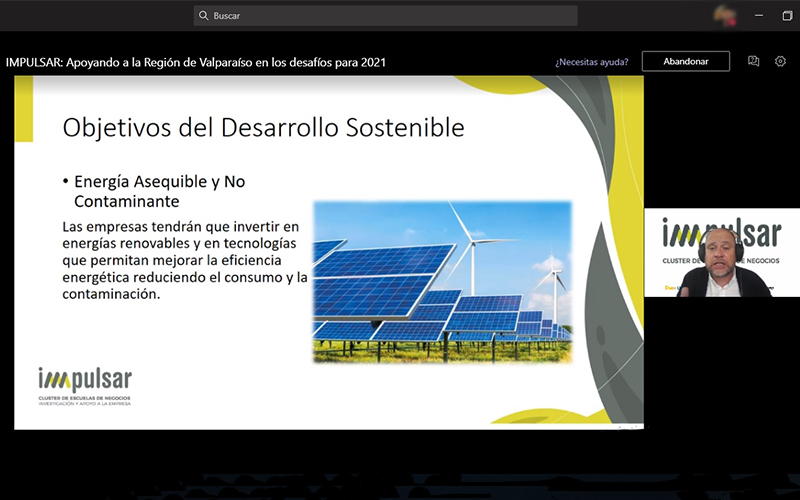 Director del Área Administración de sede Viña del Mar expone sobre “Empresa y Objetivos de Desarrollo Sostenible” en seminario de la agrupación Impulsar