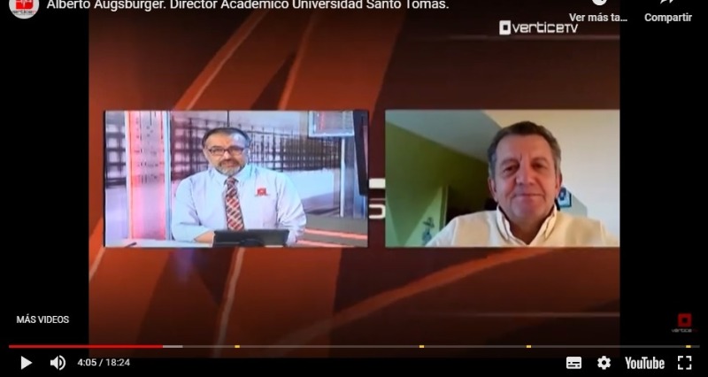 Alberto Augsburger en Vértice TV: "Tenemos el compromiso de cumplir con la enseñanza que necesita de presencialidad"