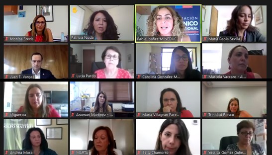 Rectoras y Vicerrectores de Centros de Formación Técnica e Institutos Profesionales dialogaron sobre las brechas de género en la educación superior TP