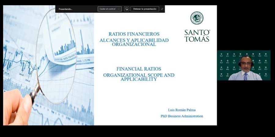 Administración reunión alumnos, egresados y microempresarios en Webinar sobre Ratios Financieros