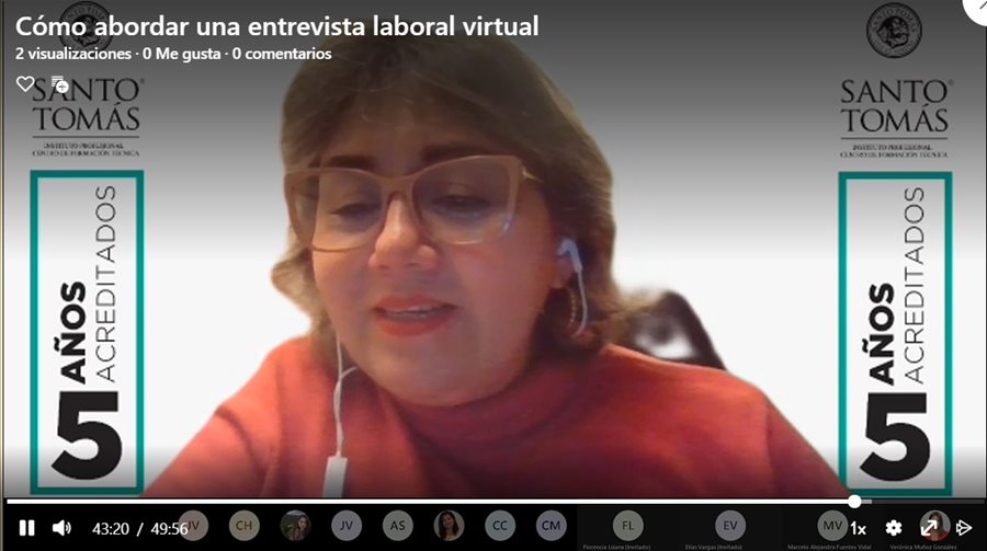 Área de administración capacitó a jóvenes para enfrentar entrevistas laborales virtuales