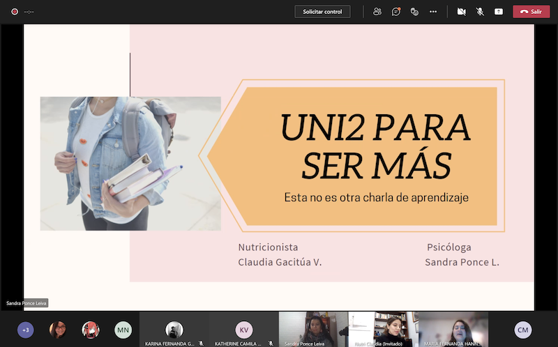 Uni2 para ser más: conversatorio destaca la importancia de cuidar el cuerpo y la mente