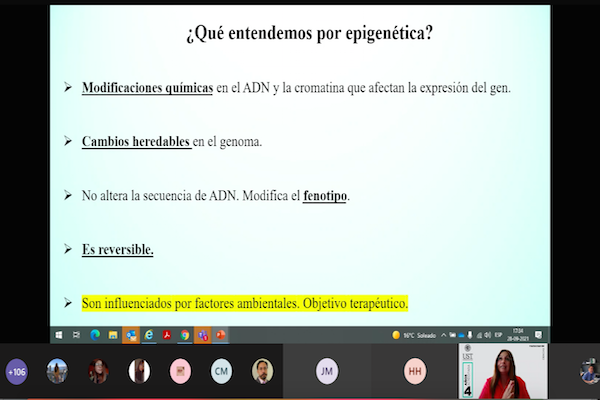 Dra. Irmgard Paris abordó cómo los factores ambientales repercuten en el desarrollo de enfermedades