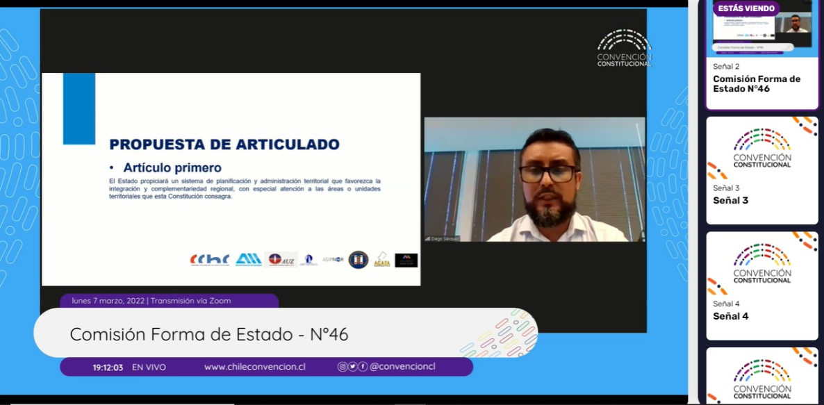 Académico de UST expone para la Convención Constitucional sobre Descentralización
