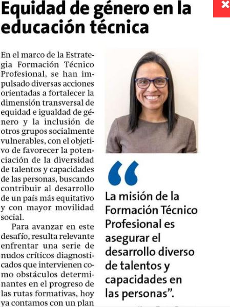 Equidad de género en la educación técnica