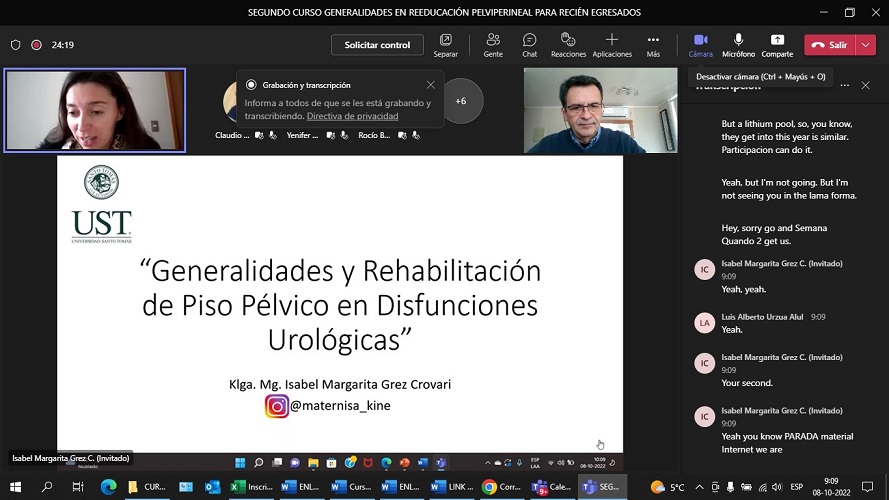 Kinesiología de la UST Talca realizó II Curso de Generalidades en Reeducación Pelviperineal