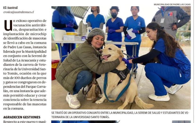 Más de cien mascotas fueron beneficiadas con operativo de vacunacion antirrábica