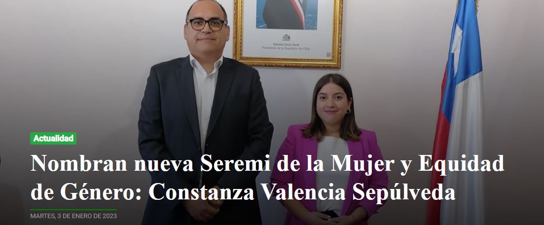 Nombran nueva Seremi de la Mujer y Equidad de Género: Constanza Valencia, egresada de Santo Tomás Rancagua