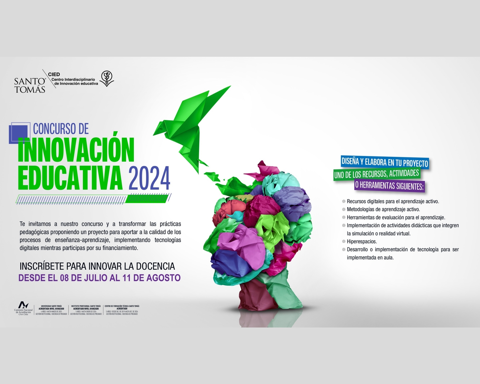 CIED invita a docentes a postular sus proyectos al Concurso de Innovación Educativa