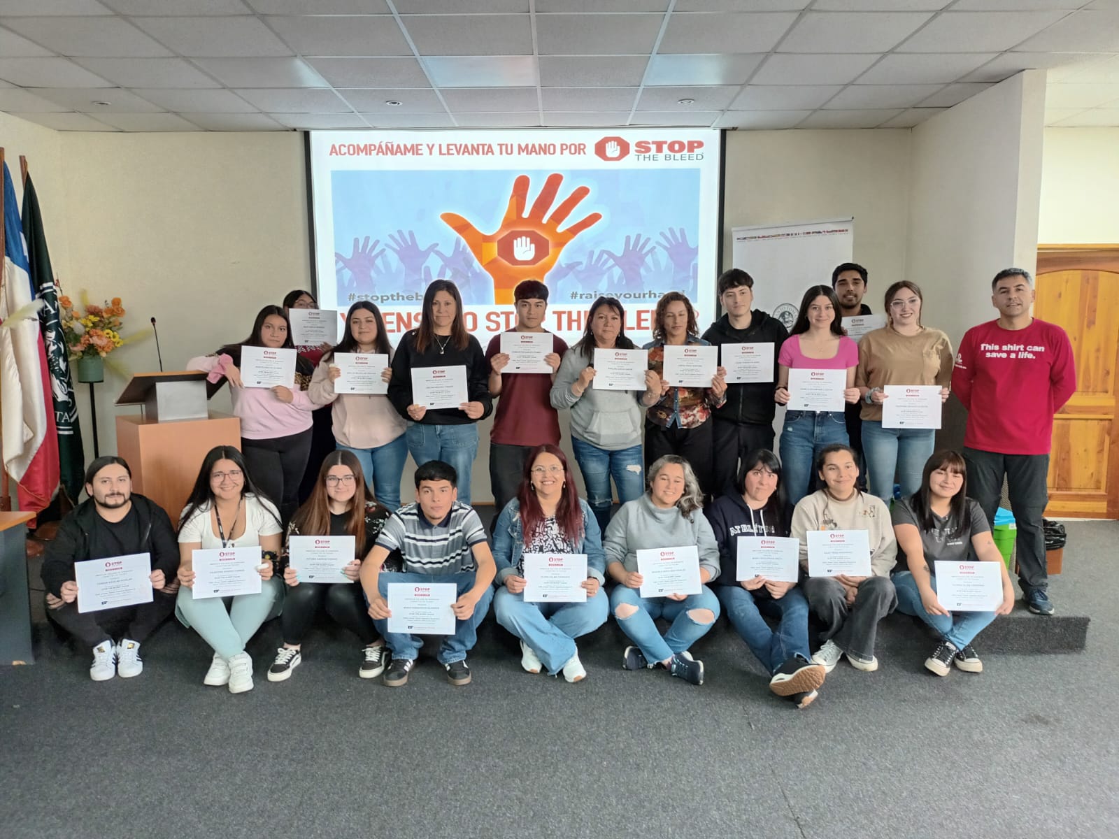 Estudiantes del área de Salud del CFT Santo Tomás Osorno recibieron capacitación en técnicas de control de hemorragias