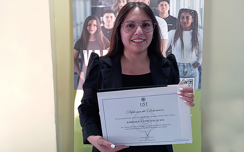 Bárbara Lucero, “Premio Espíritu Santo Tomás”: “Me voy con una gratitud enorme por la cercanía de los docentes y el cariño de la universidad”
