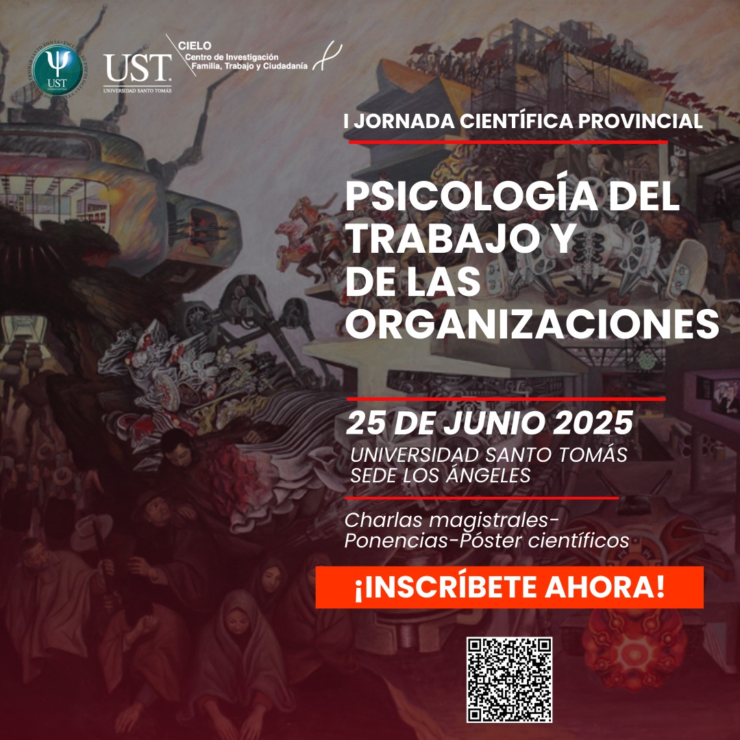 Universidad Santo Tomás invita a la I Jornada Provincial de Psicología del Trabajo y de las Organizaciones en Los Ángeles