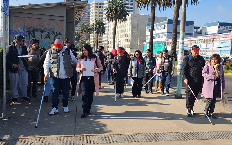 Estudiantes de Técnico en Construcciones Civiles de Santo Tomás Viña del Mar viven experiencia inclusiva como personas con discapacidad