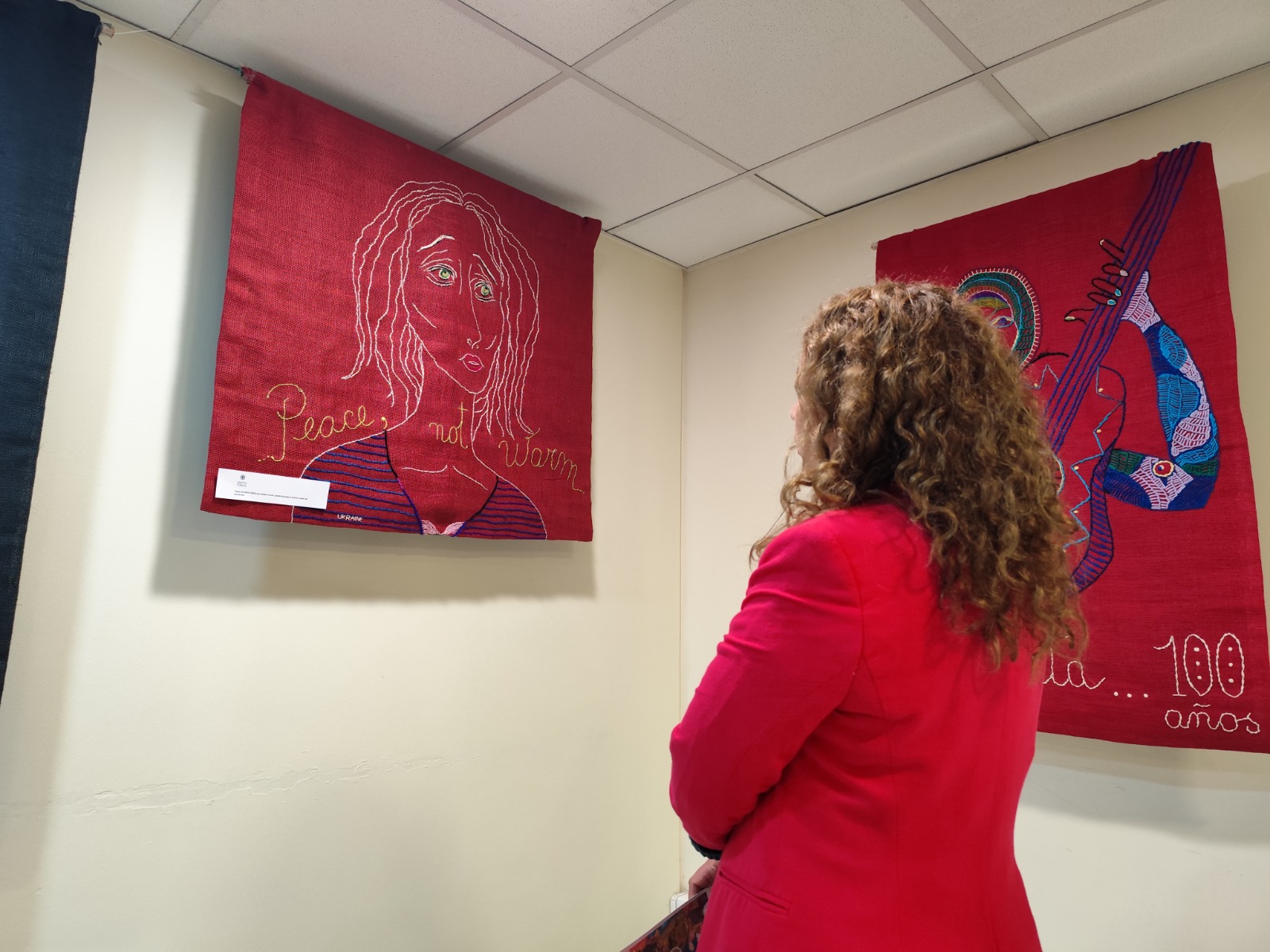 Exposición textil que ha recorrido América se presentó en la biblioteca de Ruta 5 Norte de Santo Tomás La Serena