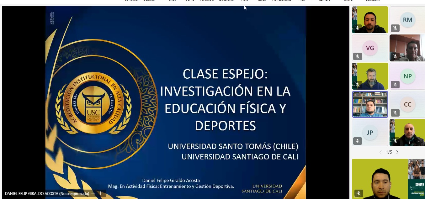 UST y Universidad de Santiago de Cali desarrollan clase espejo en el marco de la internacionalización de Pedagogía en Educación Física